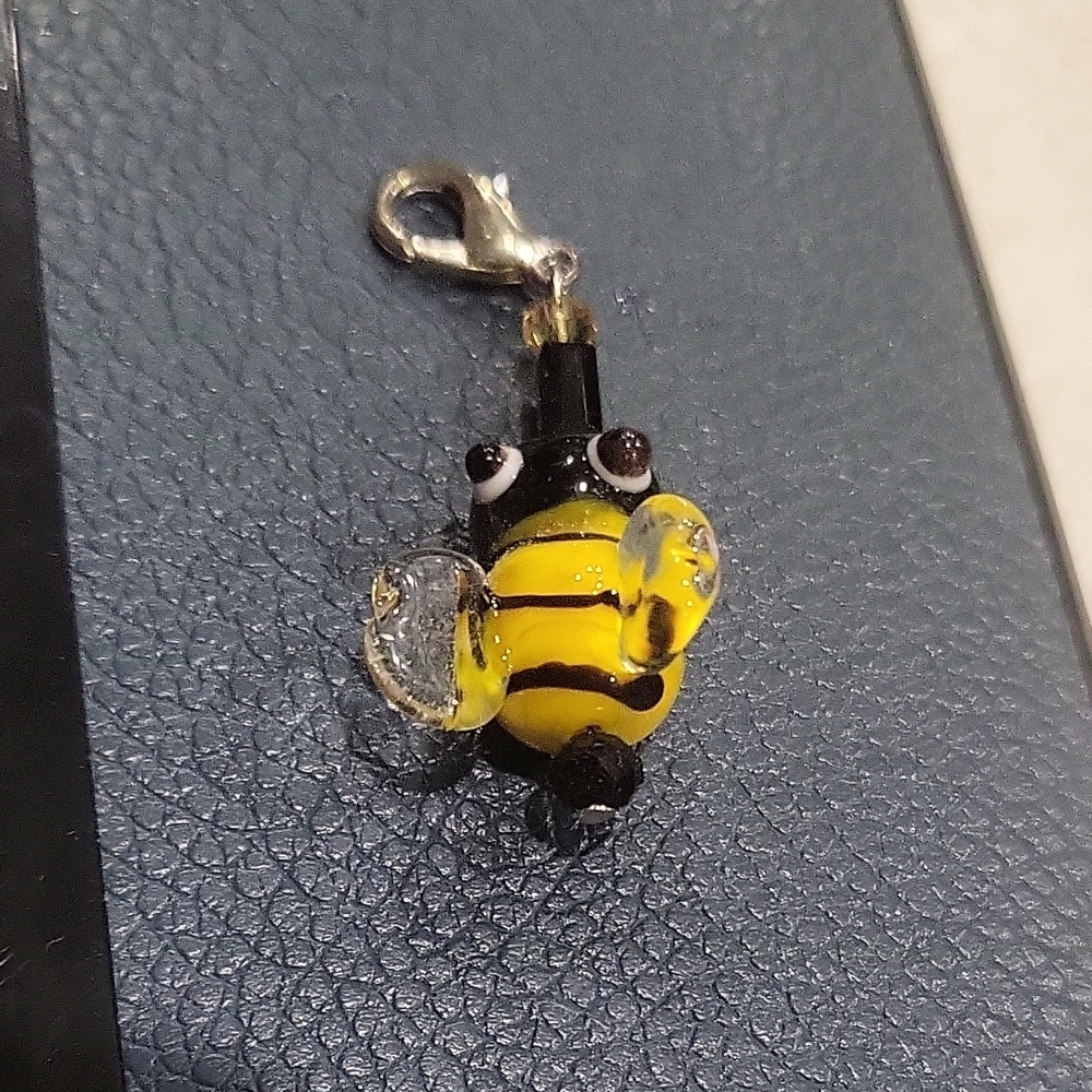 Yellow and Black Bumble Bee Charm